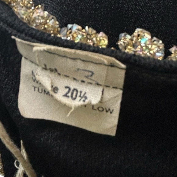 Vintage Sleeveless Maxi Dress Fortrel Polyester, Gold Tinsel Accent, 60s 70s XL` - Picture 14 of 15